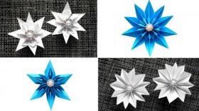 Красивые объемные снежинки из бумаги