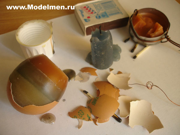 Пасхальная свечка из яйца Пасхальная свечка из яйца